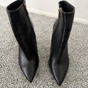 ASOS Black Ankle Boots with Gold Zipper